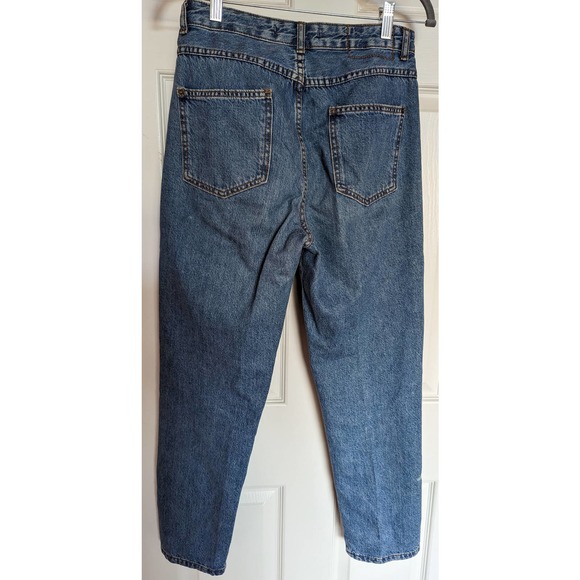 NWOT ZARA Trafaluc Denimwear Floral Embroidered Patch Slit Jeans Size 4 - Picture 4 of 16